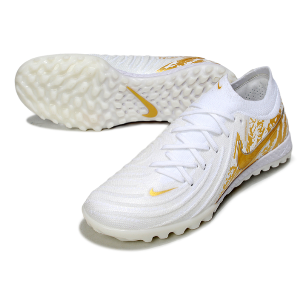 Nike Phantom GX2 Elite White and Gold TF