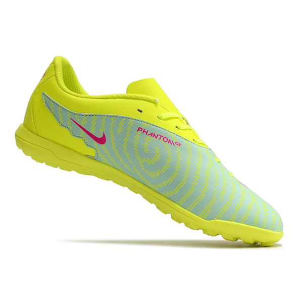 Nike Phantom GX Academy Yellow Green and Pink TF