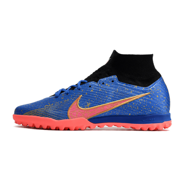 Nike Zoom Mercurial Superfly 9 Elite Blue Gold and Pink TF