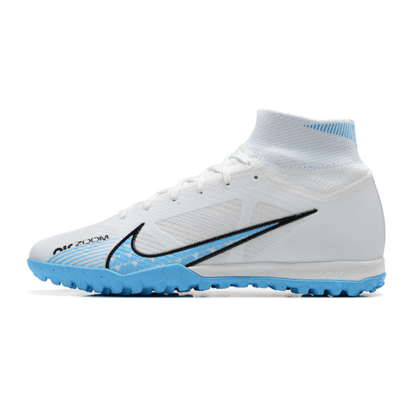Nike Zoom Mercurial Superfly 9 Elite White and Light Blue TF