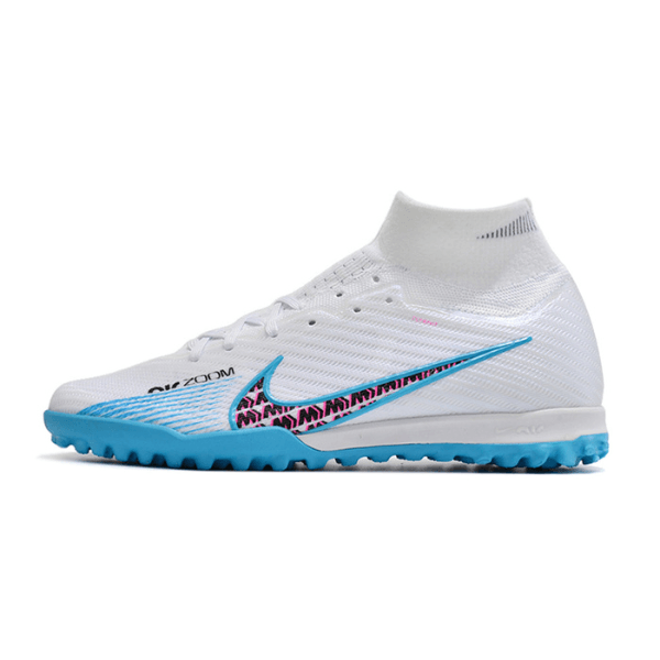 Nike Zoom Mercurial Superfly 9 Elite White Blue and Pink TF