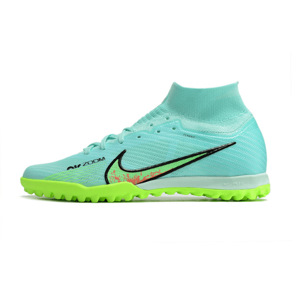 Nike Zoom Mercurial Superfly 9 Elite Green and Light Blue TF