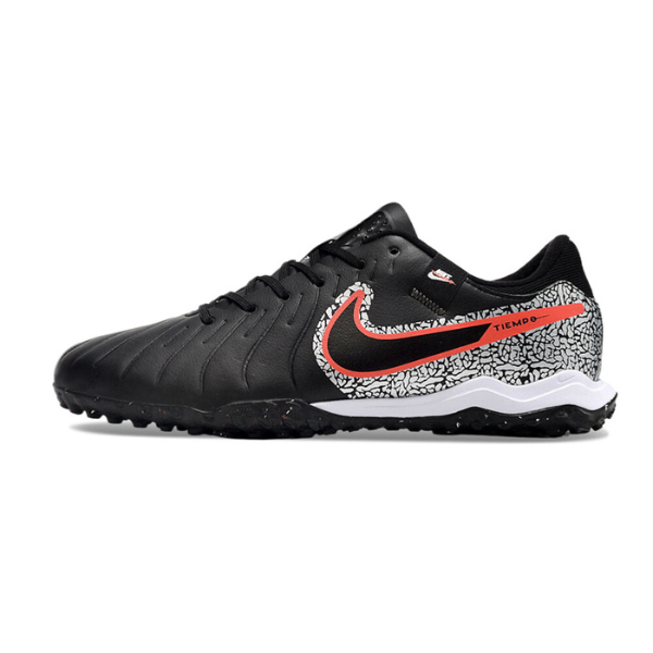 Nike Tiempo 10 Legend Academy Black White and Red TF