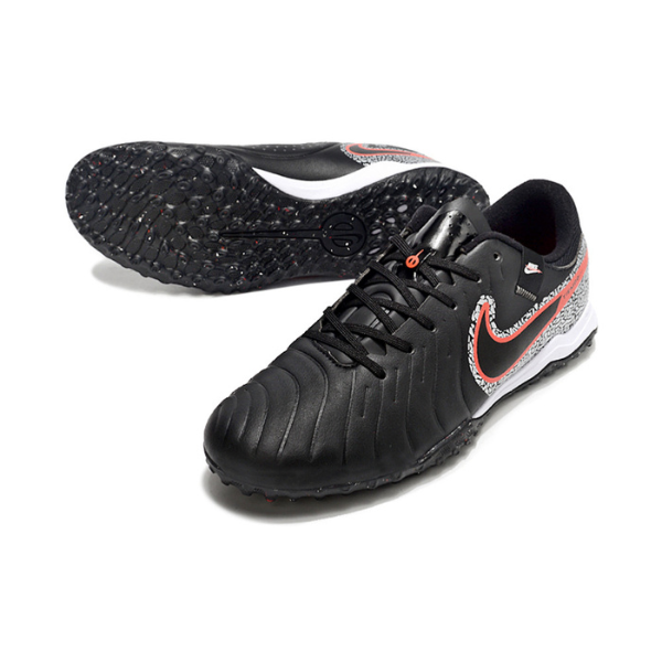 Nike Tiempo 10 Legend Academy Black White and Red TF