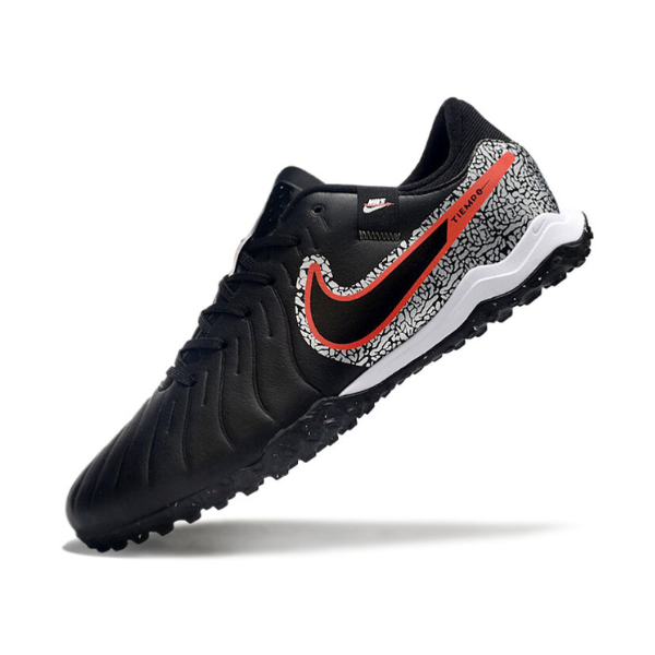 Nike Tiempo 10 Legend Academy Black White and Red TF
