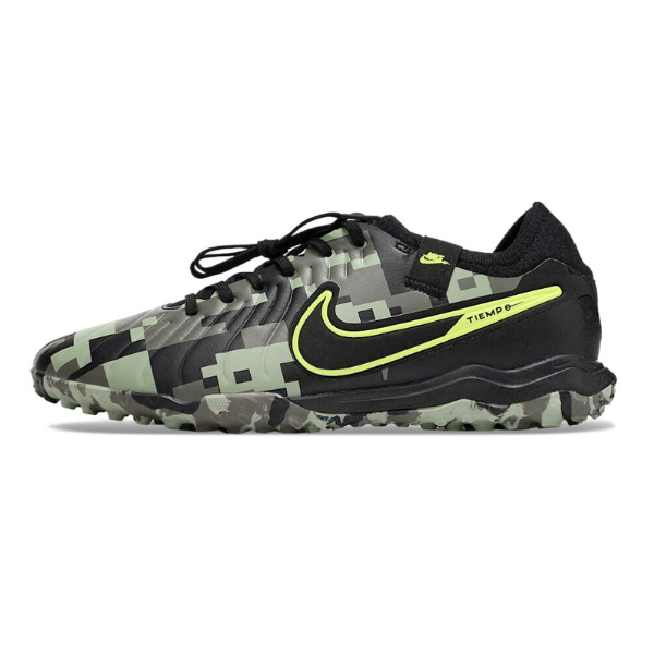 Nike Tiempo 10 Legend Pro Black and Green Camo TF
