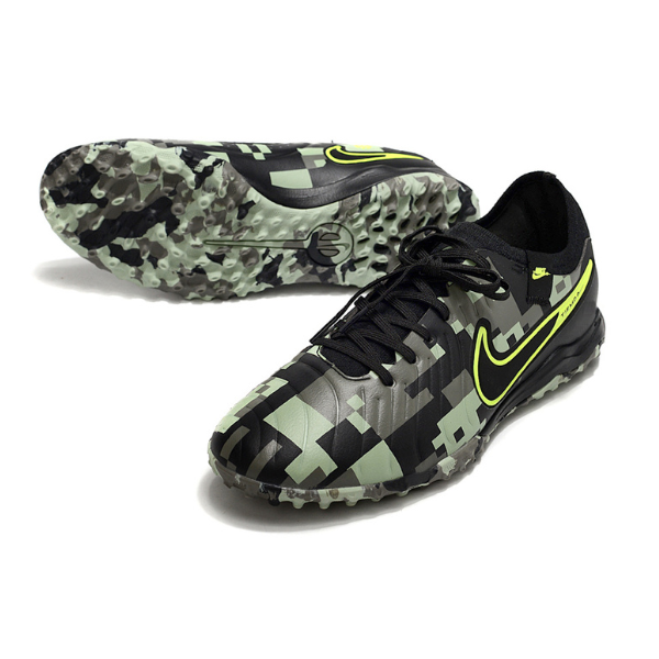 Nike Tiempo 10 Legend Pro Black and Green Camo TF