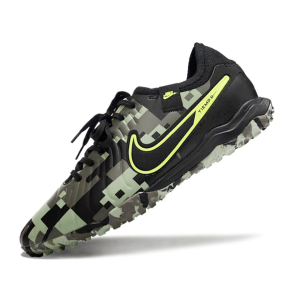 Nike Tiempo 10 Legend Pro Black and Green Camo TF