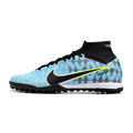 Nike Zoom Mercurial Superfly 9 Elite Light Blue and Black TF