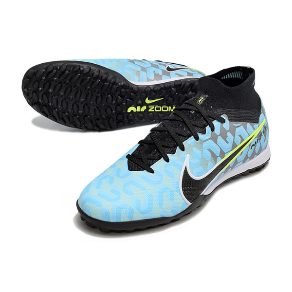 Nike Zoom Mercurial Superfly 9 Elite Light Blue and Black TF