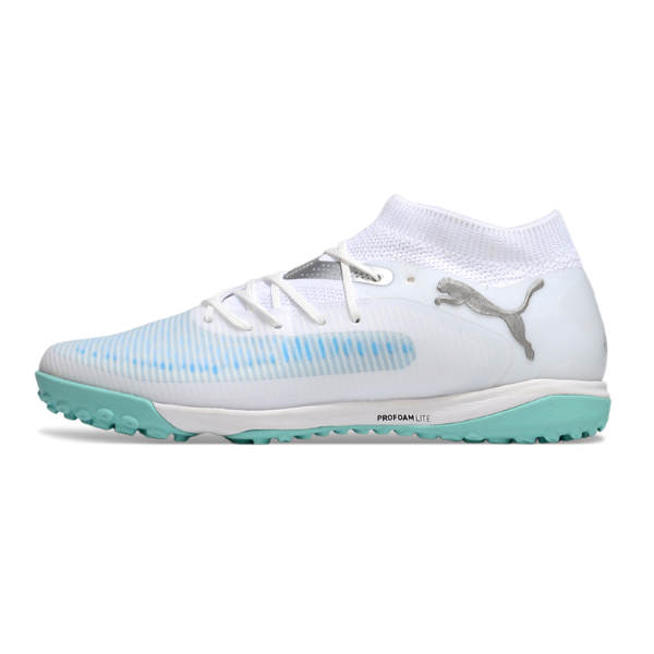 Puma Future 8 White and Light Blue TF