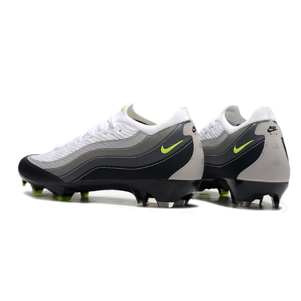 Nike Air Zoom Mercurial Vapor 16 Elite Air Max 95 White and Gray FG Kids