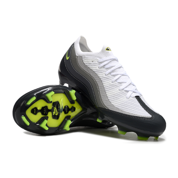 Nike Air Zoom Mercurial Vapor 16 Elite Air Max 95 White and Gray FG Kids