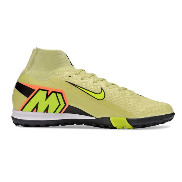 Nike Zoom Mercurial Superfly 10 Elite Kids Yellow Turf TF Football Boot
