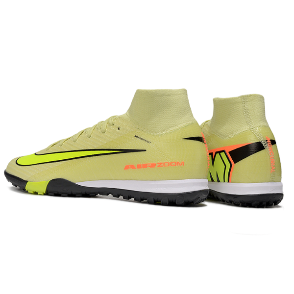 Nike Zoom Mercurial Superfly 10 Elite Kids Yellow Turf TF Football Boot