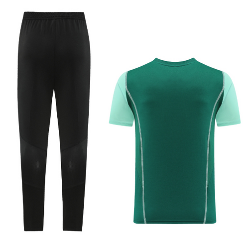 Adidas Green Black Training Set T-Shirt and Pants