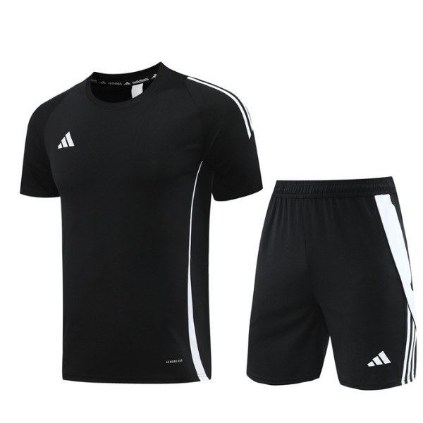 Adidas Black and White Training Set T-Shirt and Shorts