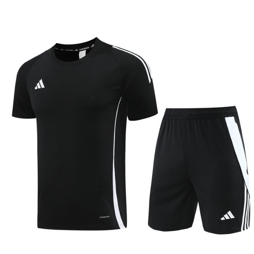 Adidas Black and White Training Set T-Shirt and Shorts