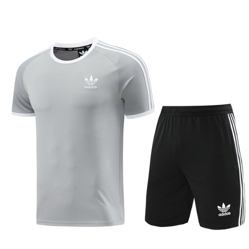 Adidas Grey Training Set T-Shirt and Shorts