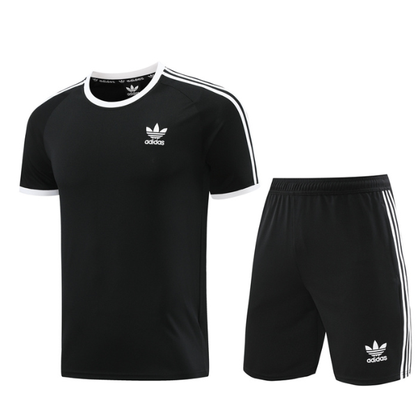 Adidas Black and White Training Set T-Shirt and Shorts