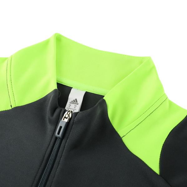 Adidas Grey and Green Cold Set Jacket and Pants