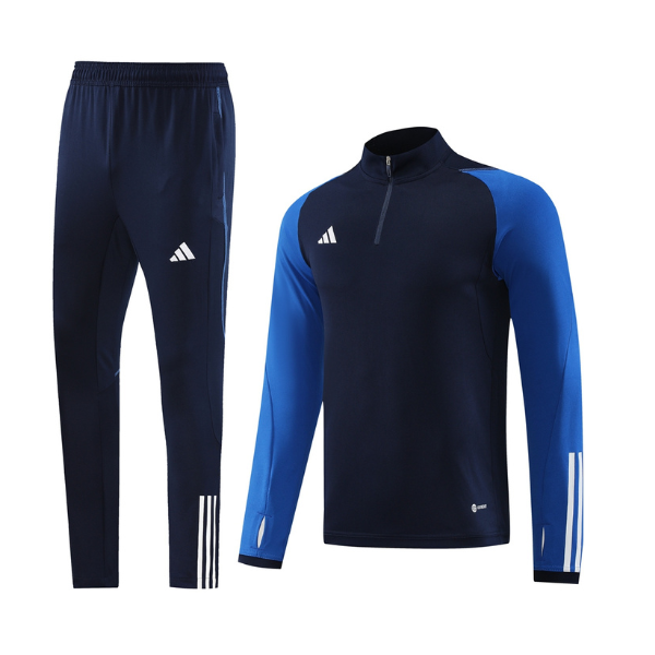 Adidas Blue Cold Set Quarter-Zip Top and Pants