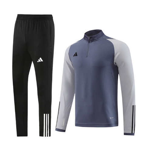 Adidas Grey Cold Set Quarter-Zip Top and Pants