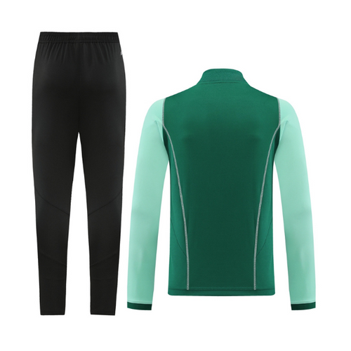 Adidas Green Cold Set Quarter-Zip Top and Pants