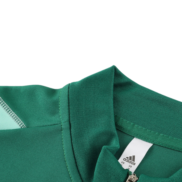 Adidas Green Cold Set Quarter-Zip Top and Pants
