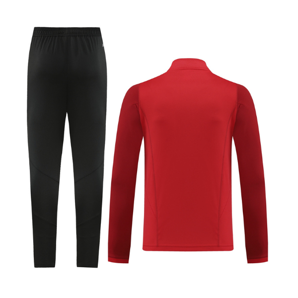 Adidas Cold Set Red and Black Cold Set Quarter-Zip Top and Pants