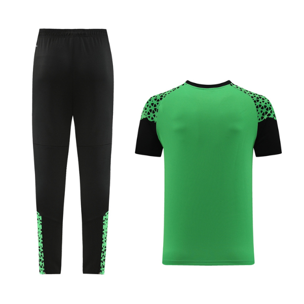 Puma Green and Black Training Set T-Shirt and Pants