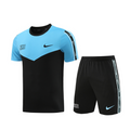 Nike Blue and Black Training Set T-Shirt and Shorts