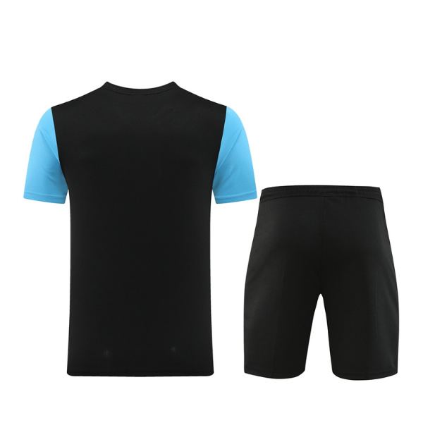 Nike Blue and Black Training Set T-Shirt and Shorts