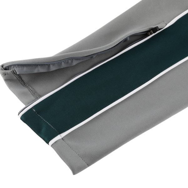 Nike Grey and Green Cold Set Quarter-Zip Top and Pants