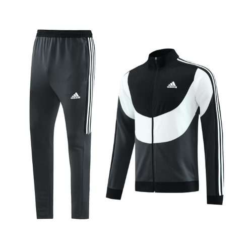 Adidas Black White Grey Cold Set Jacket and Pants