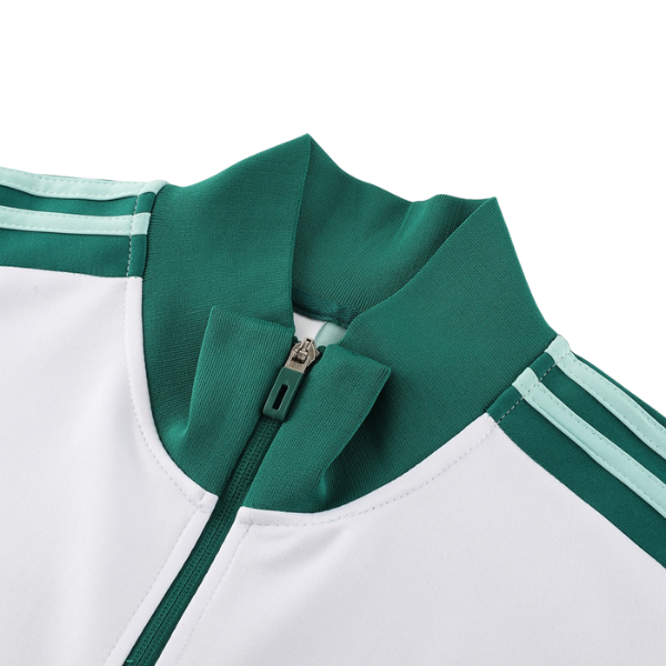 Adidas Green and White Cold Set Jacket and Pants