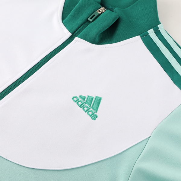 Adidas Green and White Cold Set Jacket and Pants