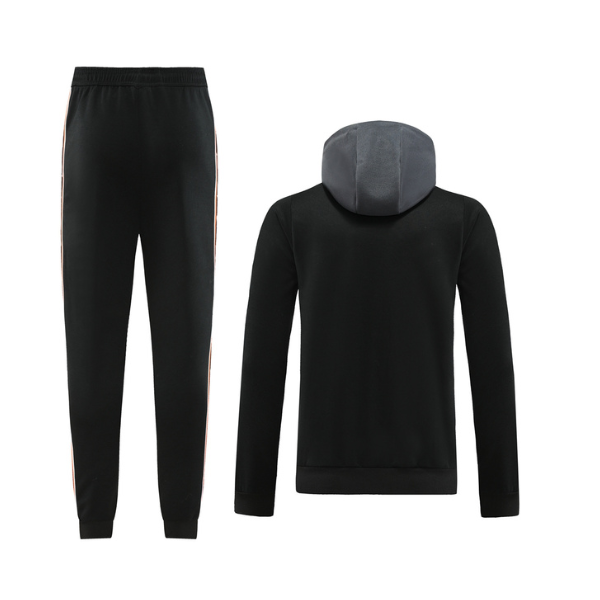 Nike Black Grey and Orange Cold Set Jacket and Pants