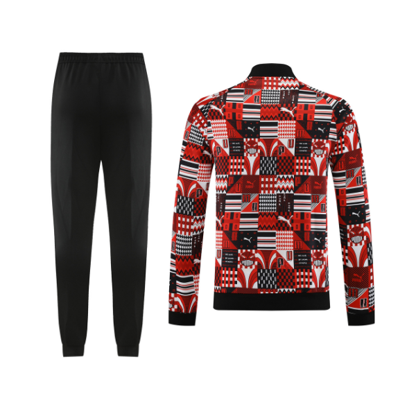 Puma Black Red and Grey Cold Set Jacket and Pants