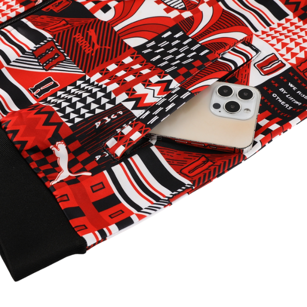 Puma Black Red and Grey Cold Set Jacket and Pants