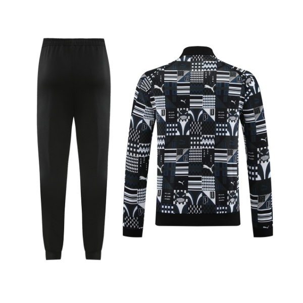 Puma Black White Grey Cold Set Jacket and Pants