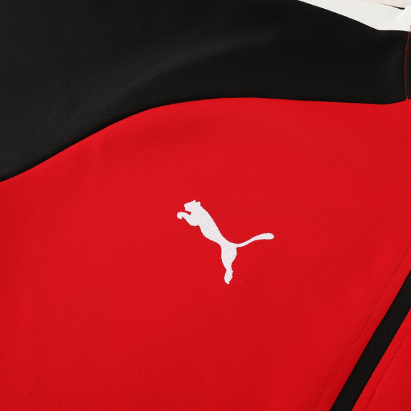 Puma Red and Black Cold Set Jacket and Pants
