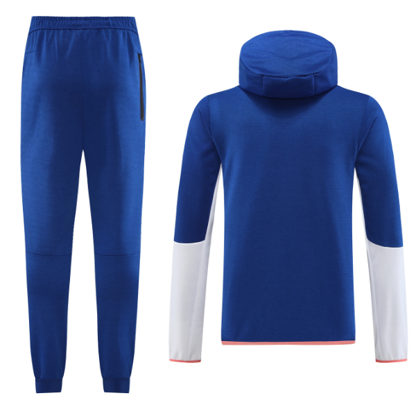 Nike Tech Fleece Blue and White Cold Set Coat and Pants
