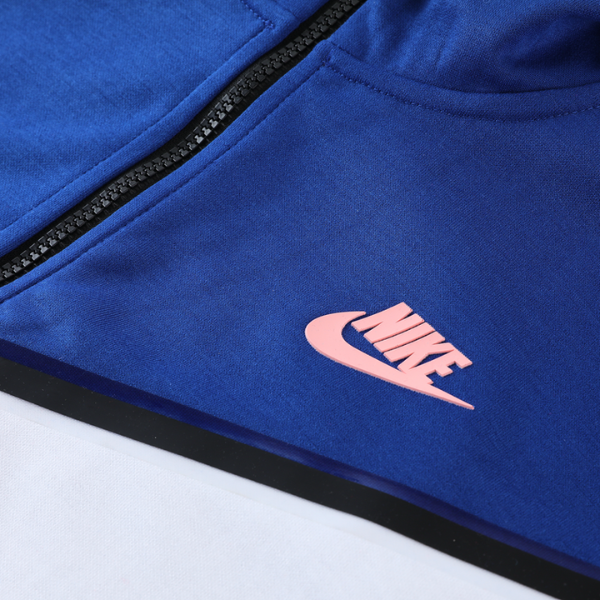 Nike Tech Fleece Blue and White Cold Set Coat and Pants