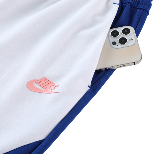 Nike Tech Fleece Blue and White Cold Set Coat and Pants