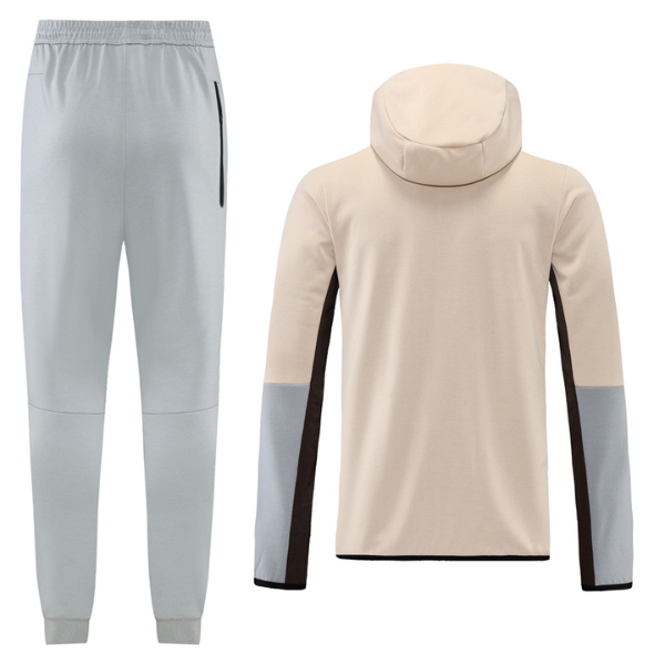 Nike Tech Fleece Beige Grey Cold Set Coat and Pants