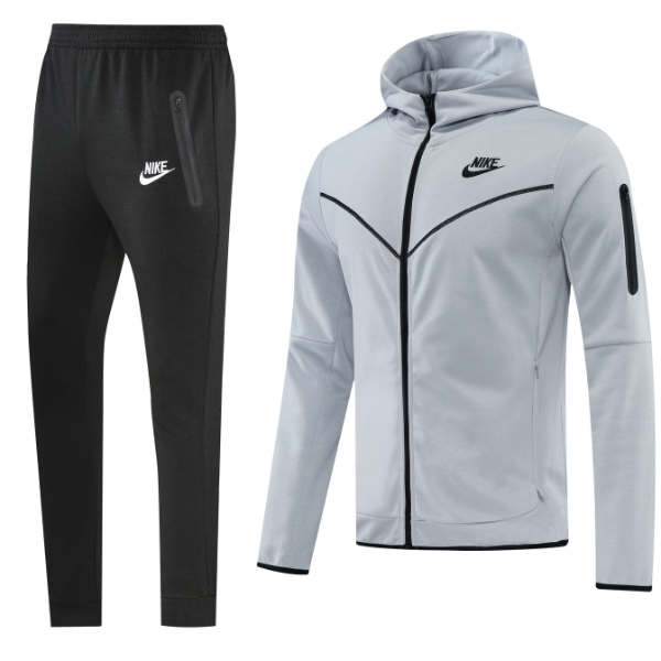 Nike Tech Fleece Grey and Black Cold Set Coat and Pants