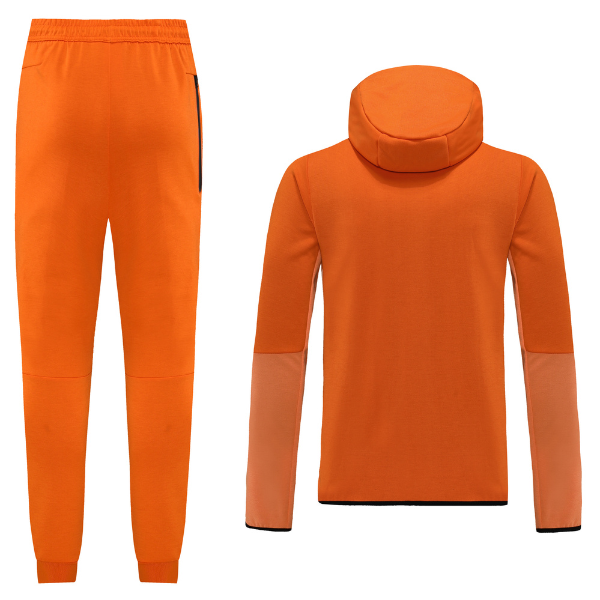 Nike Tech Fleece Orange Black Cold Set Coat and Pants