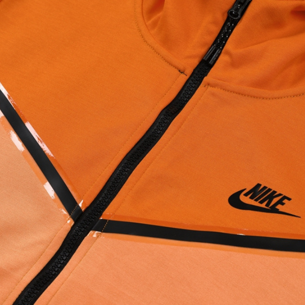 Nike Tech Fleece Orange Black Cold Set Coat and Pants