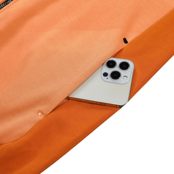 Nike Tech Fleece Orange Black Cold Set Coat and Pants